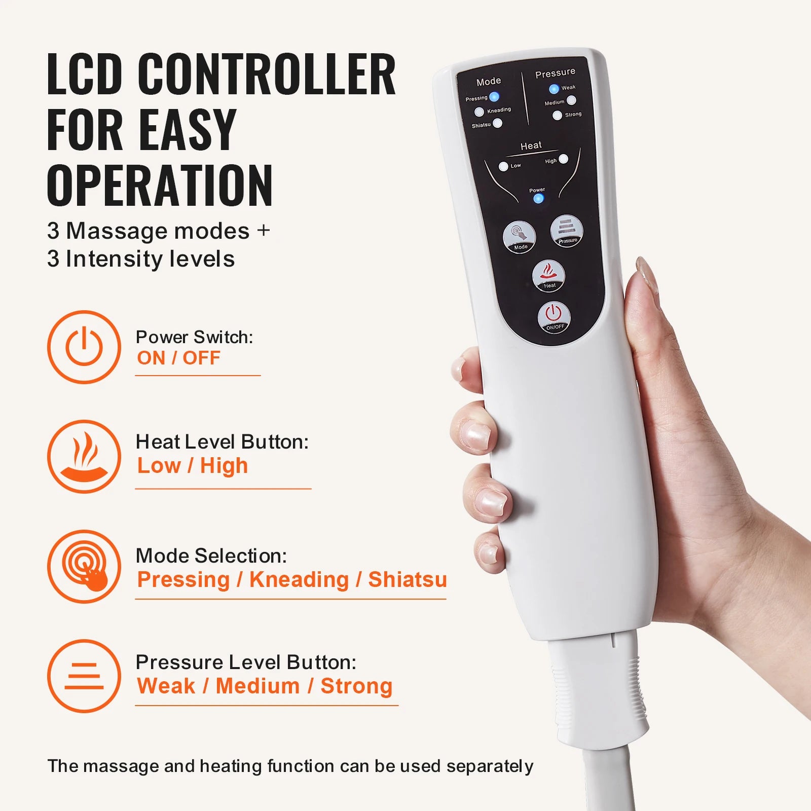 Leg Compression Massager with Heat | Full Foot, Calf & Thigh Air Compression Wraps with 3 Modes, 3 Intensities & Knee Heating