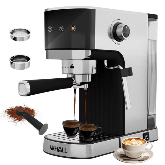 Touchscreen Espresso Machine with Steam Wand and Single/Double-Shot Filters