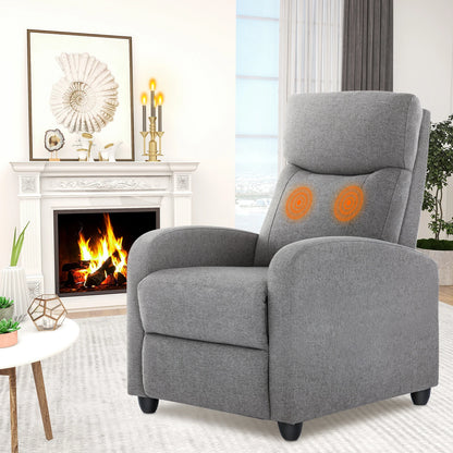Massage Recliner Chair with 2-Point Lumbar Massage | 8 Modes, 3 Intensities, 90°–160° Recline, Footrest & 275 lb Capacity