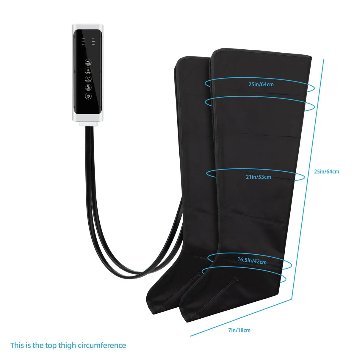 Air Compression Leg Massager Boots | 360° Foot and Calf Wraps with 3 Modes, 3 Intensities & Remote Control