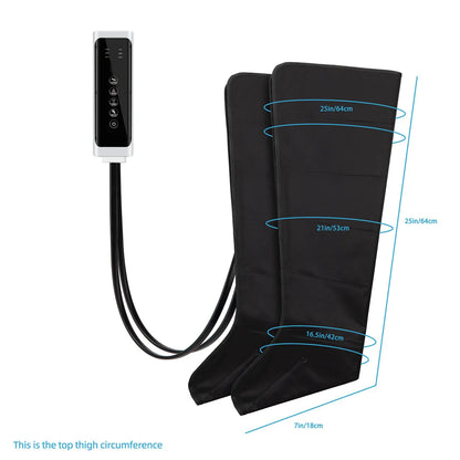 Air Compression Leg Massager Boots | 360° Foot and Calf Wraps with 3 Modes, 3 Intensities & Remote Control