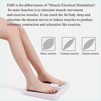 EMS and TENS Foot Massager Mat with Heat | 3 Heat Levels, Adjustable Intensity, LCD Control & Foldable Design