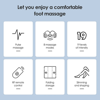 EMS Foot Massager Mat with Remote | USB-C Rechargeable Foot and Leg Stimulator with 8 Modes and 19 Intensity Levels