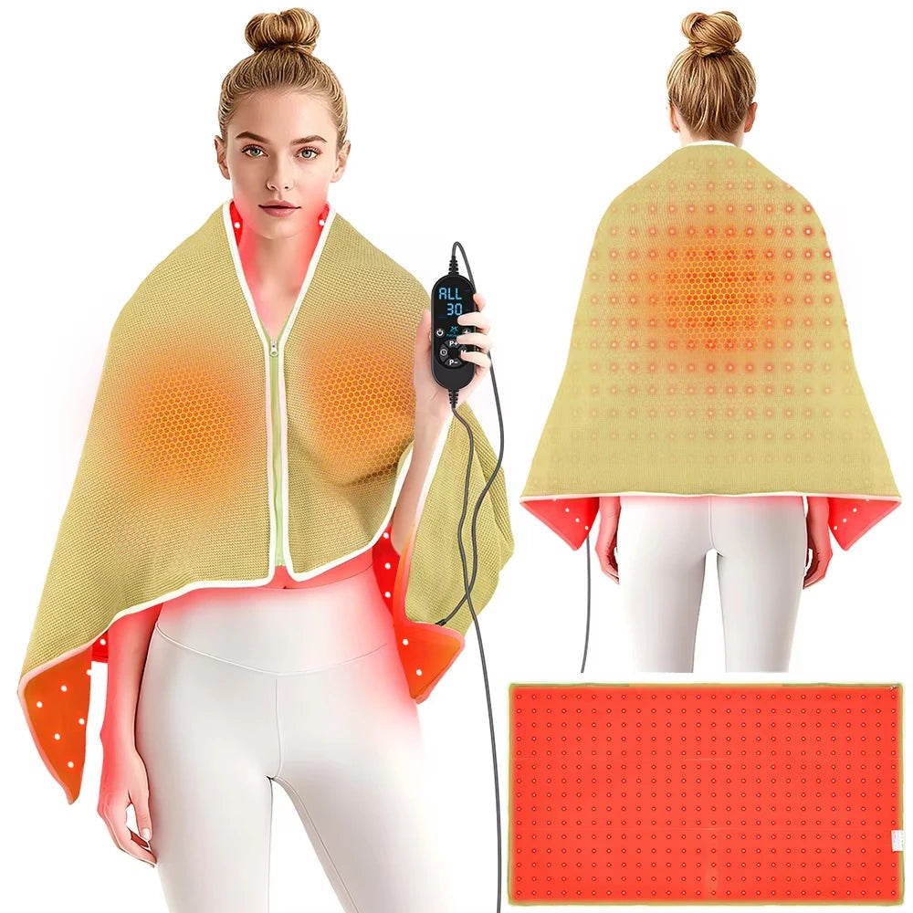 Red Light Therapy Blanket | Full Body Infrared Heating Blanket for At-Home Light Therapy & Relaxation