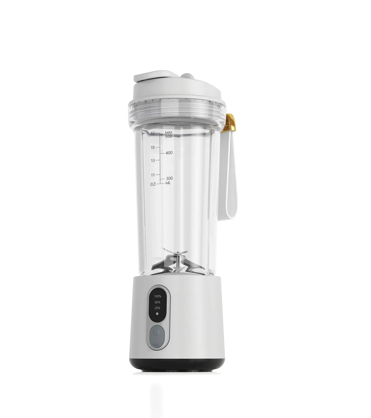 Portable Blender 180W | USB Rechargeable Smoothie Maker | 4000mAh Battery, 18,000 RPM, Travel Cup White