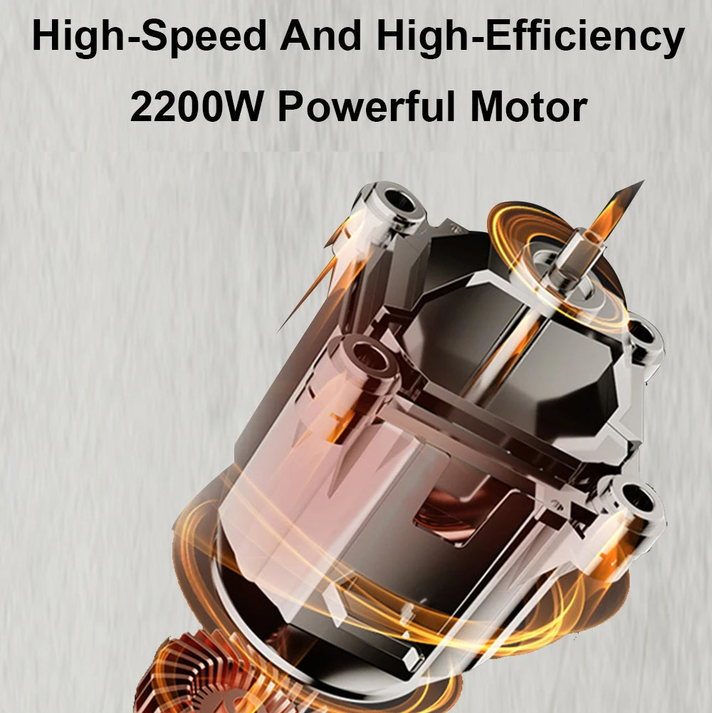 Professional Countertop Blender 2200W | 2L Jar, 6-Blade System, Timer, Ice Crushing