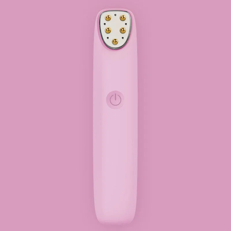 RF EMS Eye Massager Pen with Red Light and Heat | 3 Modes, 8,000 Vibrations/Min, USB Rechargeable & 3-Minute Timer Purple