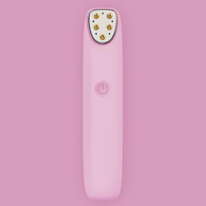 RF EMS Eye Massager Pen with Red Light and Heat | 3 Modes, 8,000 Vibrations/Min, USB Rechargeable & 3-Minute Timer Purple