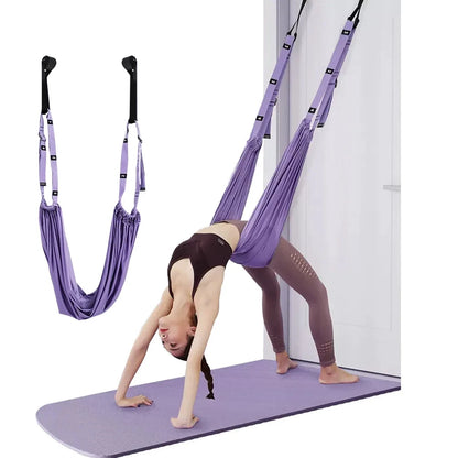 Aerial Yoga Strap | Adjustable Stretching Belt for Splits, Backbends, Inversion & Flexibility Training