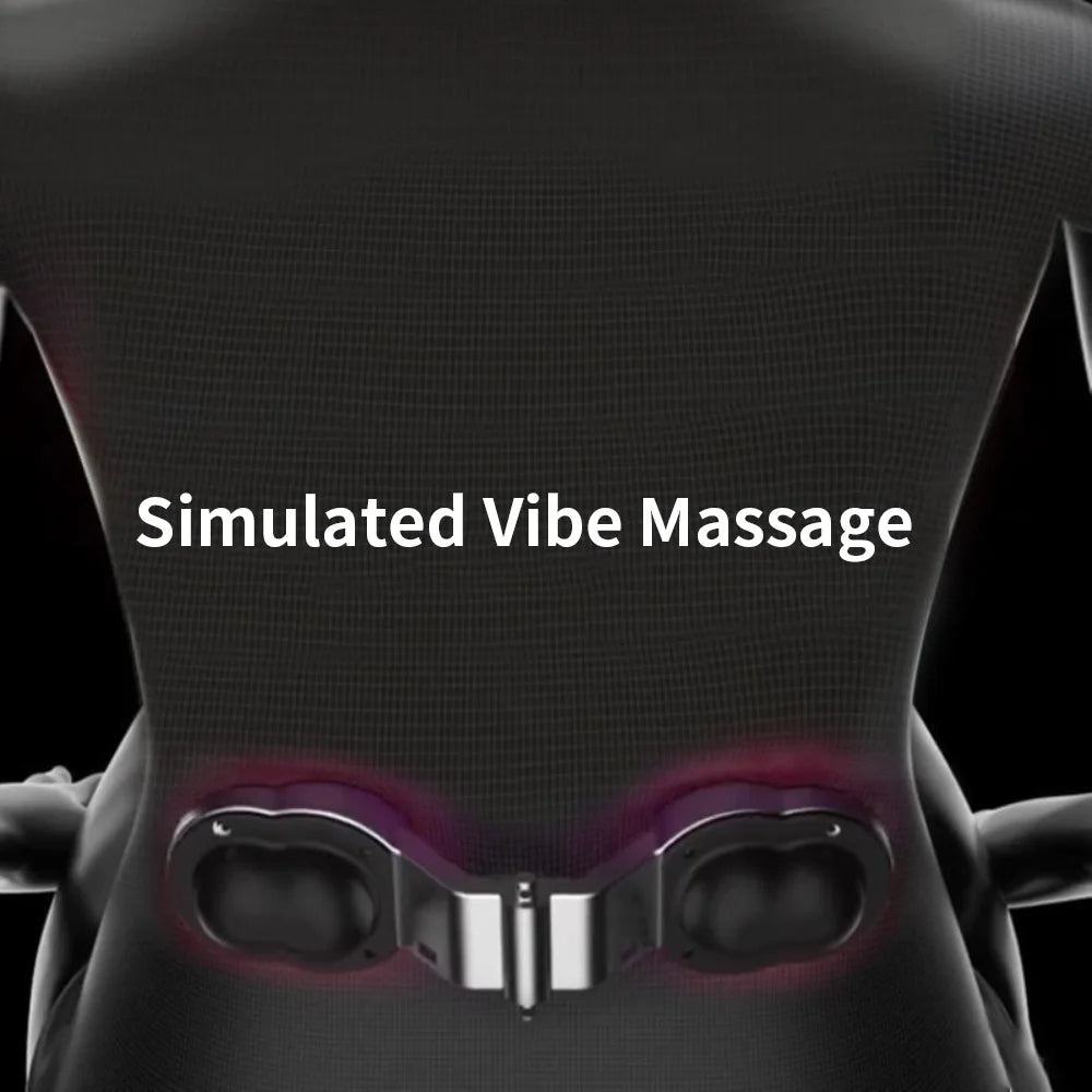 Memory Foam Lumbar Support Pillow with Heat and Vibration | 3 Heat Levels, 3 Massage Modes & Adjustable Chair Straps