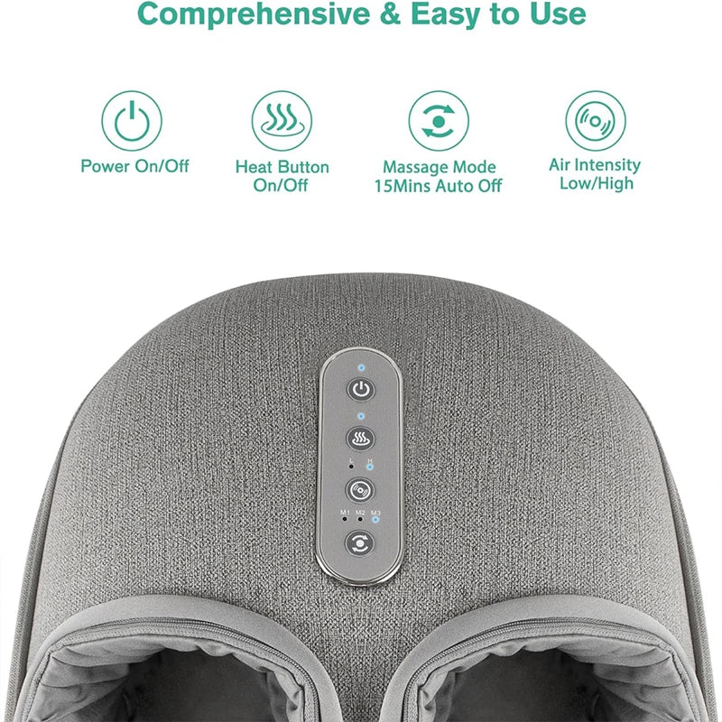 Shiatsu Heated Foot Massager | Deep Kneading, Heat Therapy, Auto Timer