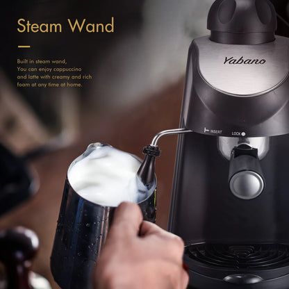 Steam Espresso Machine | 3.5 Bar Pressure, Milk Frother & 4-Cup Brewing