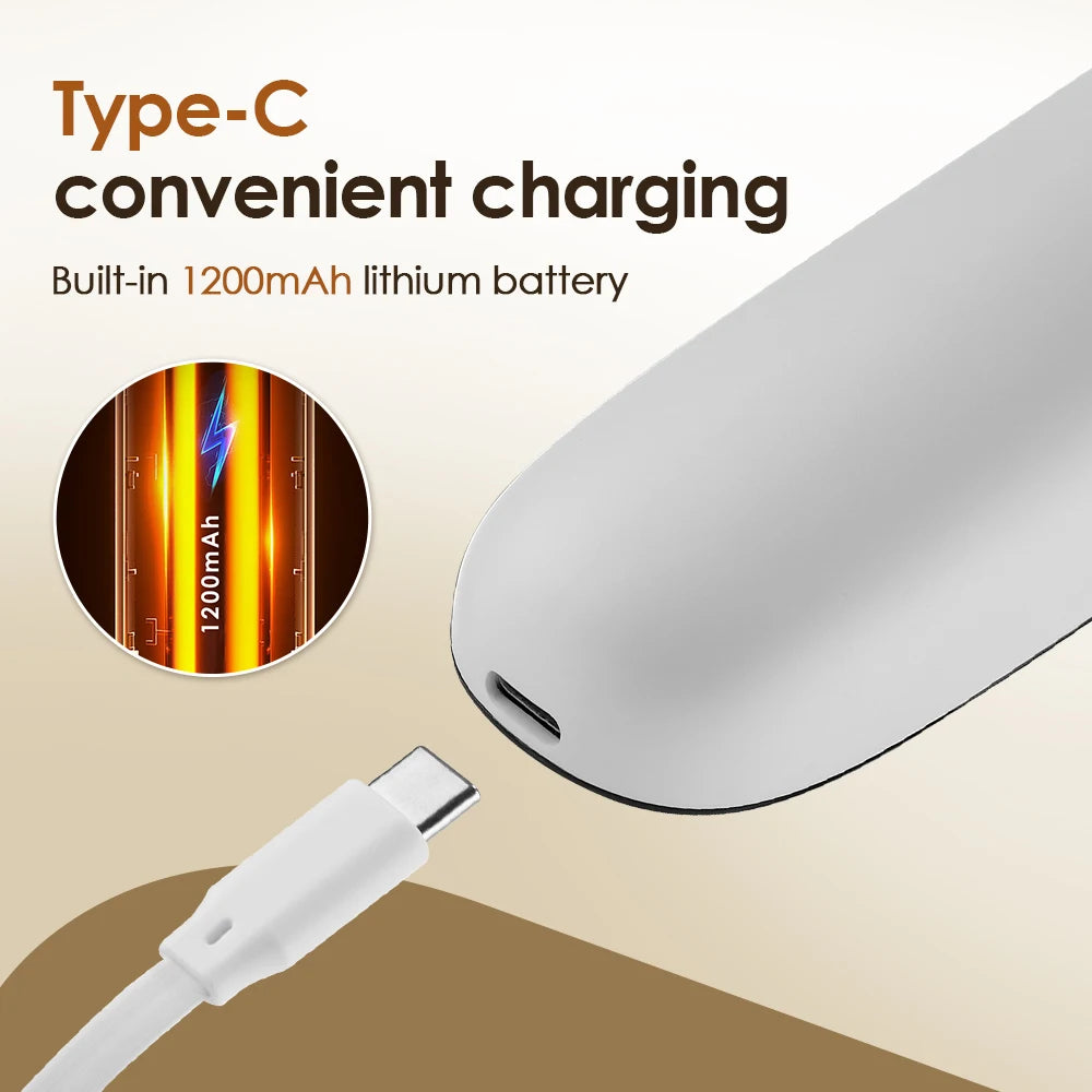 4-in-1 RF Body Massager with 630nm Red Light | Microcurrent, 37–42°C Heat, 3 Modes, 10 Intensities & USB-C Rechargeable