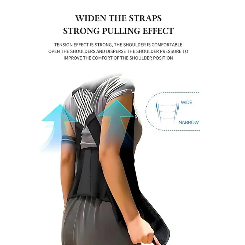 Posture Corrector Brace | Adjustable Back Support for Kids, Students & Adults, Shoulder Alignment & Daily Posture Support
