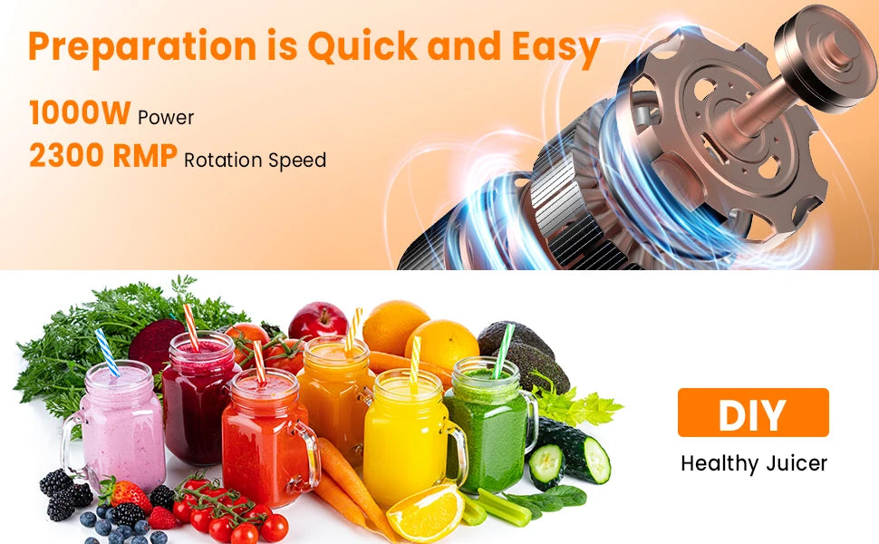 Centrifugal Juicer 600W | 3" Wide Chute, Dual Speed, Stainless Steel Blades