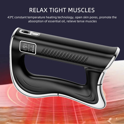 Fascia Scraping Tool Massager | Electric Muscle Scraper with Heat, High-Frequency Vibration & Rechargeable Battery