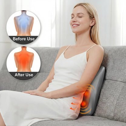 Shiatsu Neck and Back Massager | Electric 3D Kneading Massage Pillow for Neck, Lumbar & Back Pain Relief