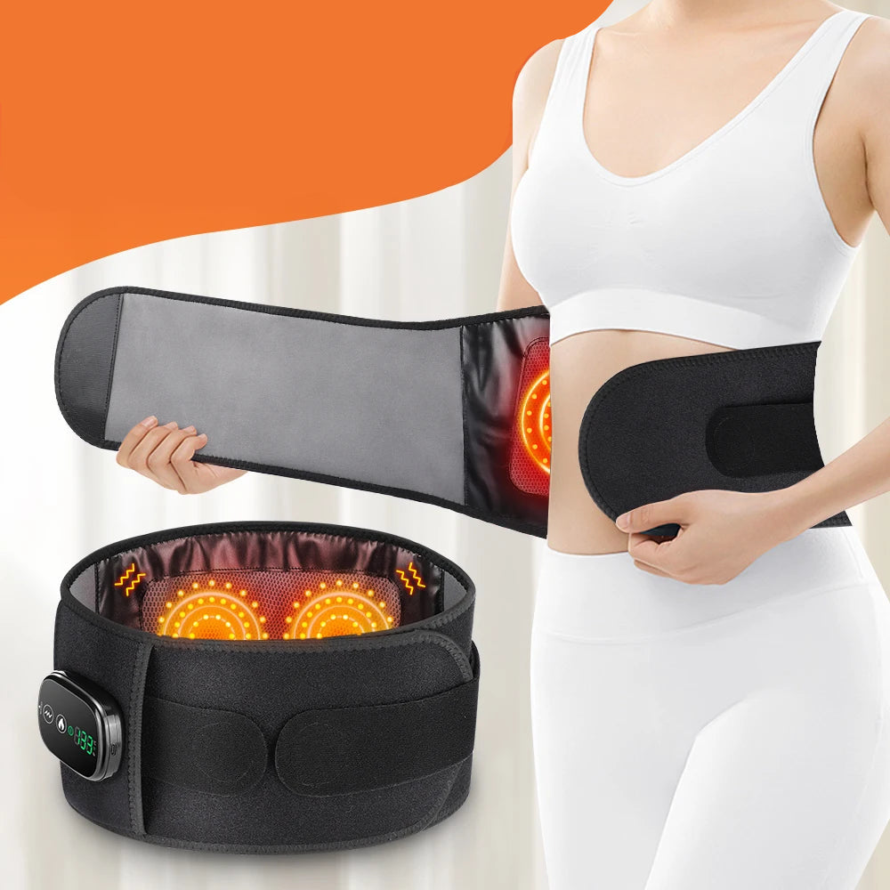 Cordless Red Light Belt with Heat and Vibration | 100 LEDs, 5 Heat Levels, 3 Massage Speeds, 5000mAh Battery & Lumbar Support