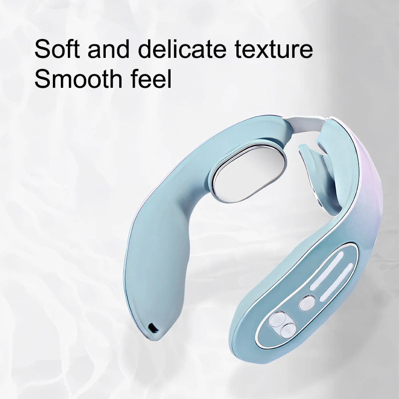 Wireless EMS Neck Massager with Heat | 12 Levels, Infrared Warmth, Portable Design