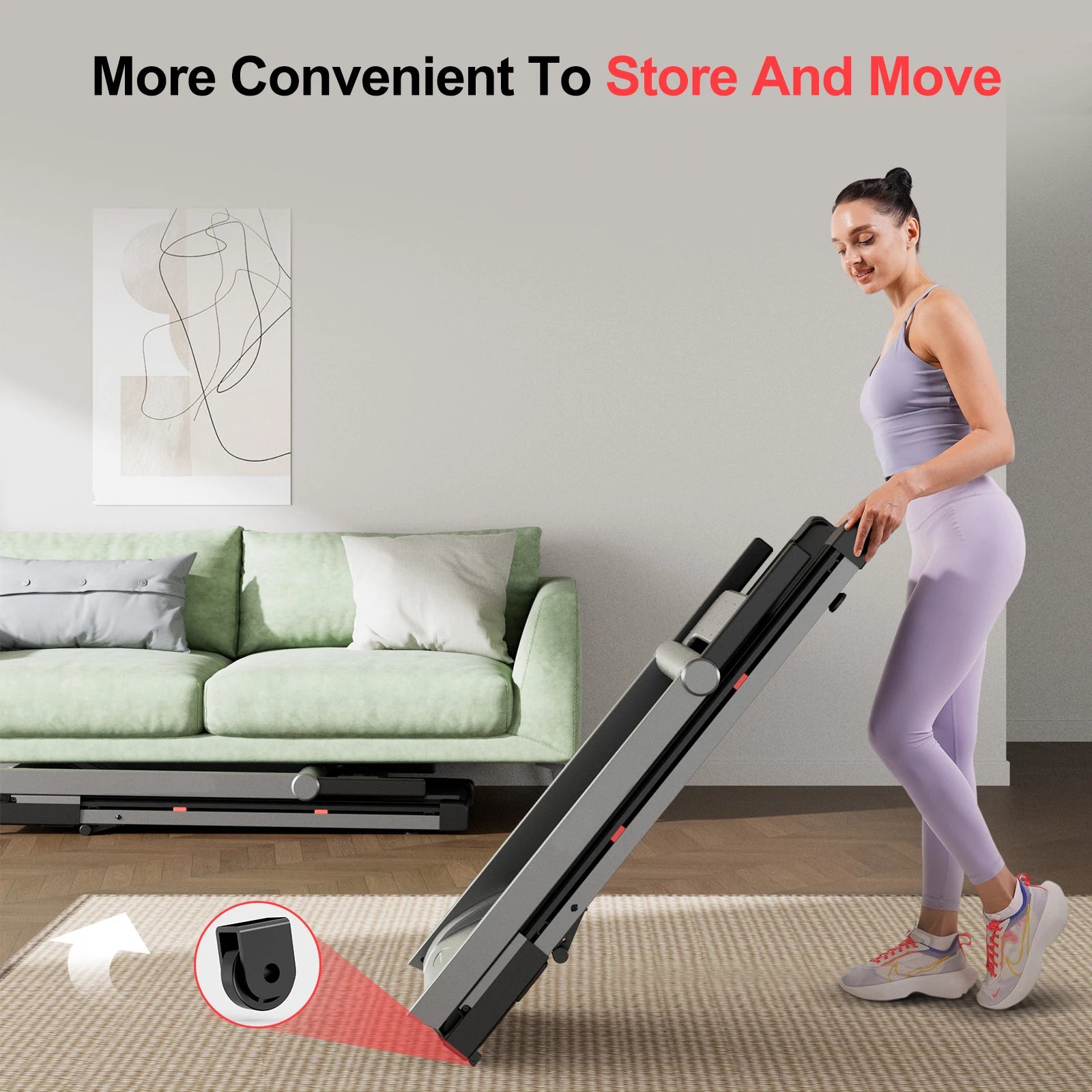 Foldable Treadmill with 6% Incline and 3.5HP Motor | 0.6–10 MPH, 350 lb Capacity, Bluetooth App & 7.9-Inch Folded Height