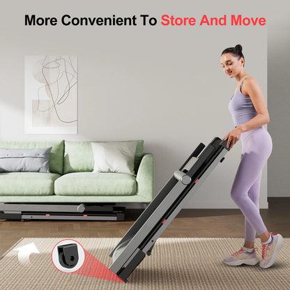 Foldable Treadmill with 6% Incline and 3.5HP Motor | 0.6–10 MPH, 350 lb Capacity, Bluetooth App & 7.9-Inch Folded Height