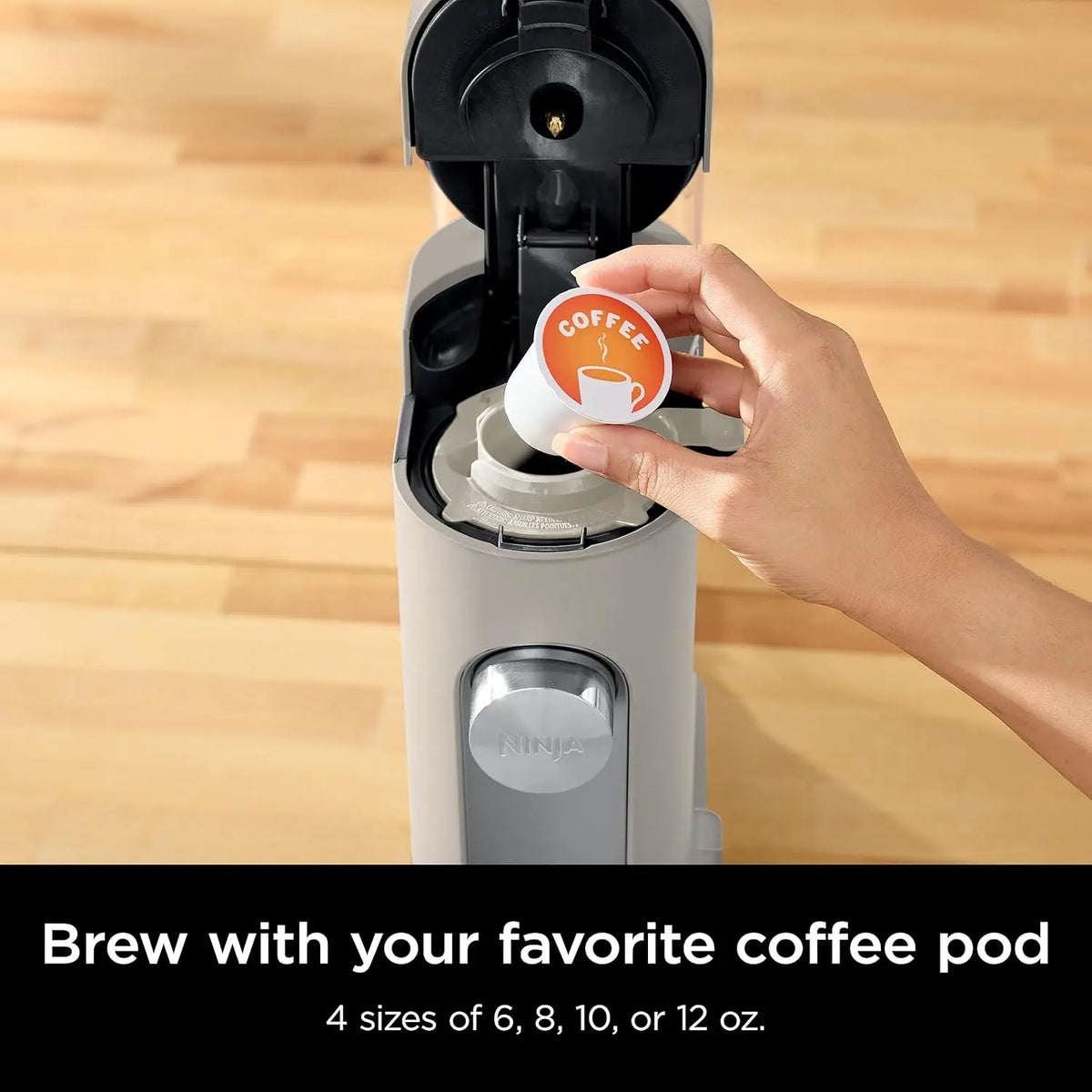 Single-Serve Coffee Maker for Pods and Grounds, 56 fl oz Tank