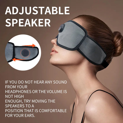Sleep Headphones Eye Mask | Bluetooth 3D Blackout Sleeping Mask with Wireless Audio, 10H Playtime & Side Sleeper Comfort