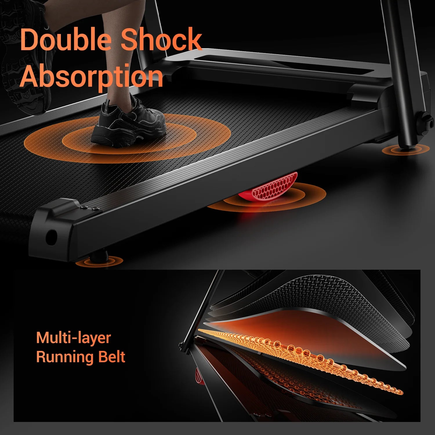 Foldable Smart Treadmill | 3.0HP Brushless Motor, Quiet <45dB, Bluetooth Audio, 7-Layer Shock Absorption & LED Display | Compact Home Running Machine