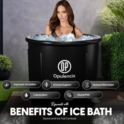 Portable Steam Sauna Tent with Ice Bath Tub | Home Contrast Therapy Sauna with Remote, 9 Heat Levels & Foldable Design