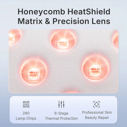 LED Face Mask Light Therapy | Wireless Red Blue Near Infrared Mask for Wrinkles, Acne & Skin Radiance