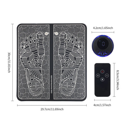 EMS and TENS Foot Massager Mat | 6 Modes, 9 Intensity Levels, Full-Foot Stimulation & USB Rechargeable Control