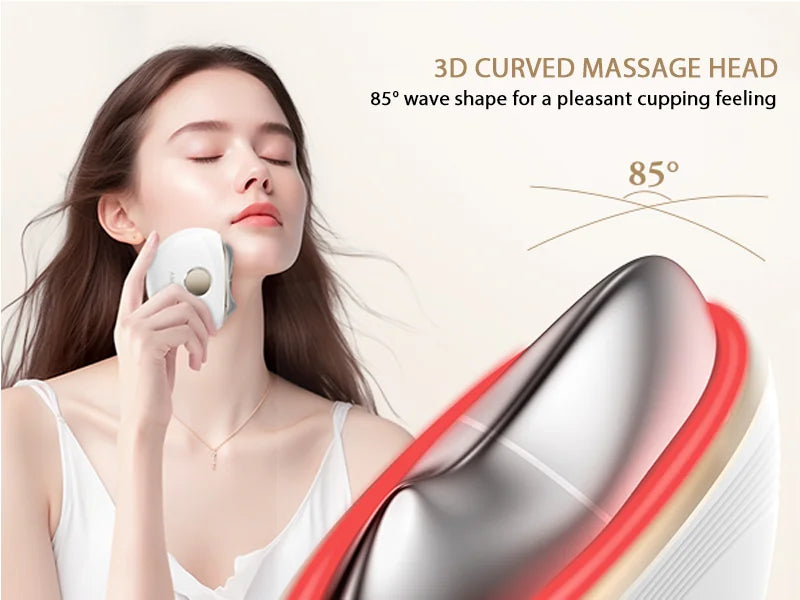 Electric Gua Sha Facial Massager with EMS and Hot/Cold Care | 3-Color LED, 3 Intensities, USB-C & 10-Minute Auto-Off