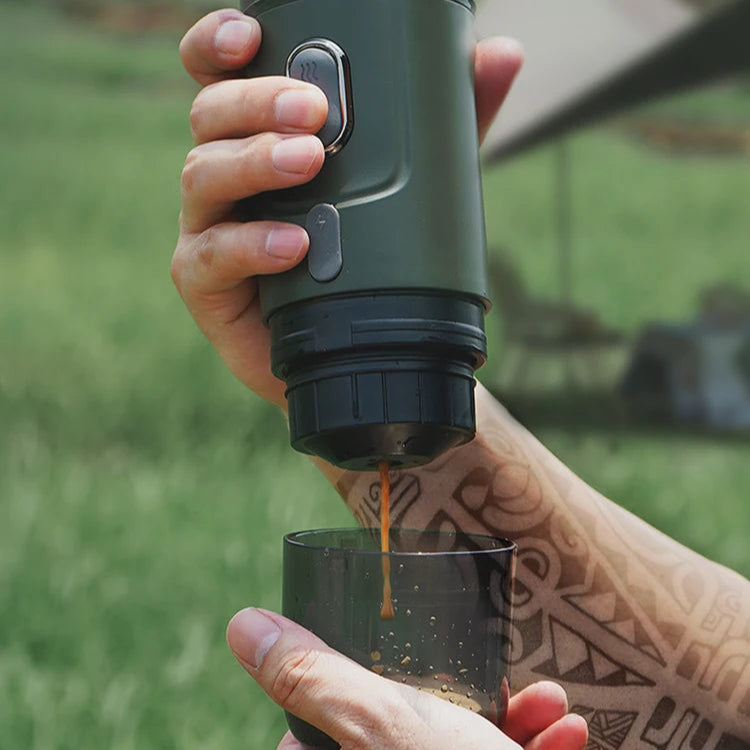 Portable Espresso Maker for Capsules and Ground Coffee, 60 ml Tank