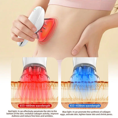 Body Sculpting Massager | 5-in-1 Cellulite Massager with Suction, Microcurrent, LED Light & Lymphatic Drainage