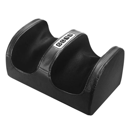 Shiatsu Foot Massager with Heat | 12 Kneading Nodes, 3 Intensities, Dual Rotation & 15-Minute Timer Black