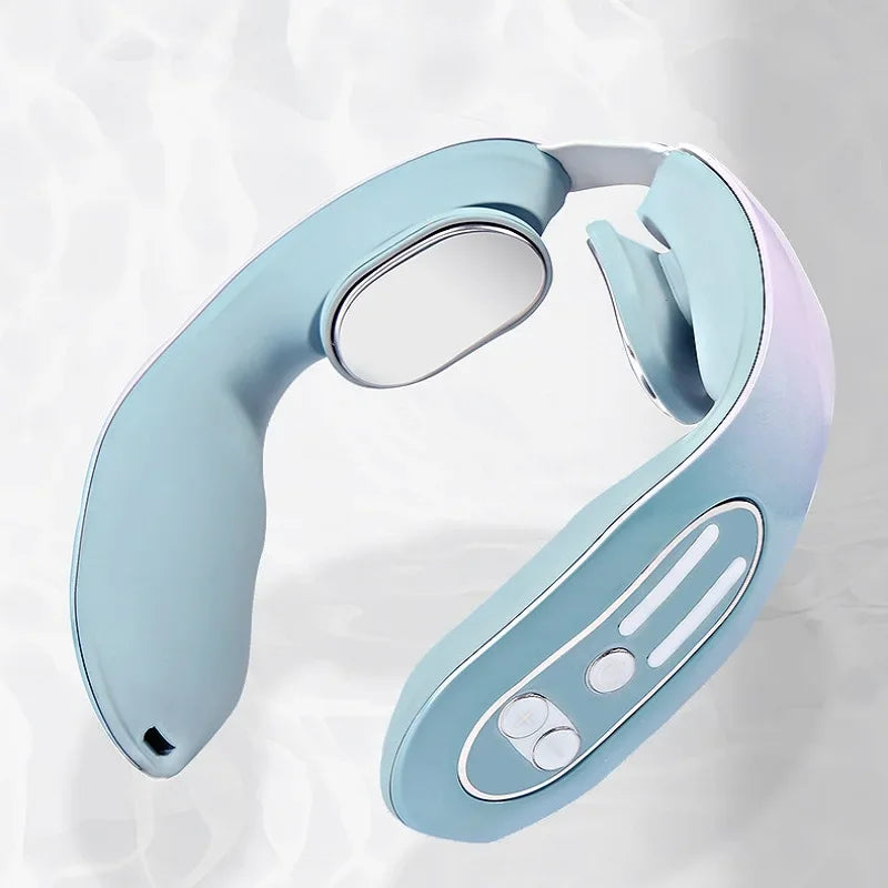 Wireless EMS Neck Massager with Heat | 12 Levels, Infrared Warmth, Portable Design