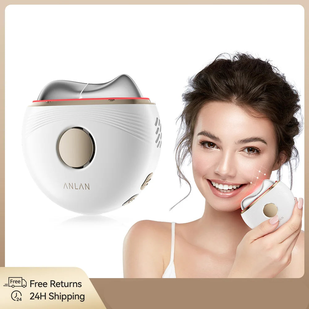 Electric Gua Sha Facial Massager with EMS and Hot/Cold Care | 3-Color LED, 3 Intensities, USB-C & 10-Minute Auto-Off