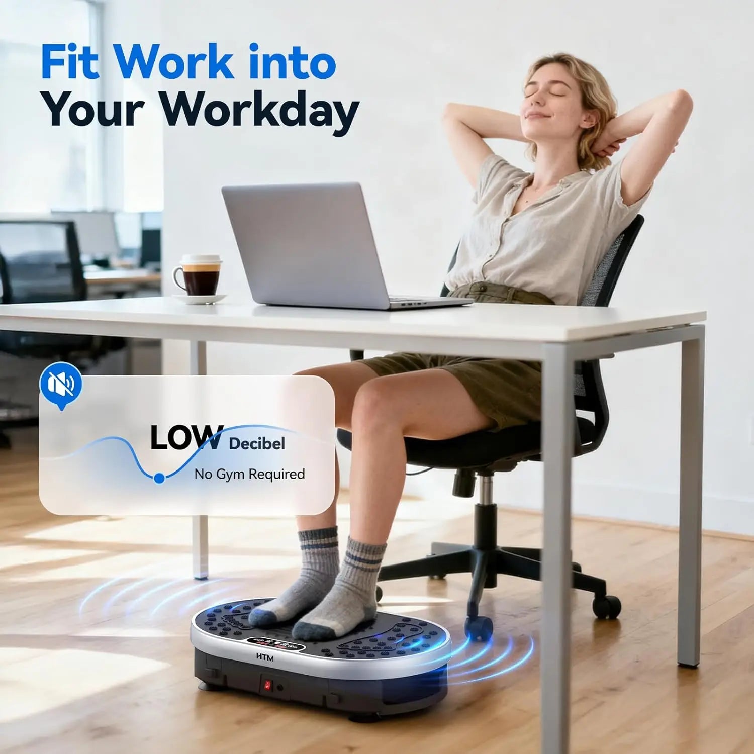 Vibration Plate Exercise Machine | Full Body Shaker with 120 Speeds, 9 Programs, Remote Control & 300 lb Capacity