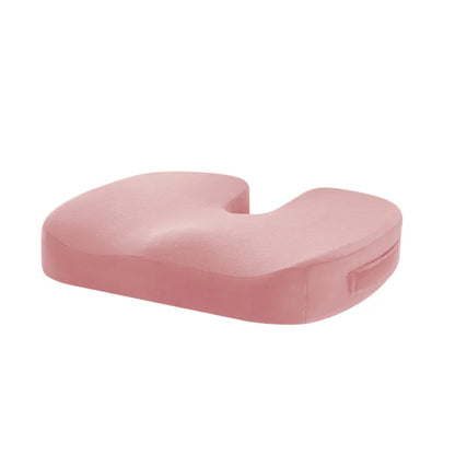 Cooling Gel Memory Foam Seat Cushion | Coccyx Cutout Office Chair Pillow with Non-Slip Base & Breathable Cover Rose