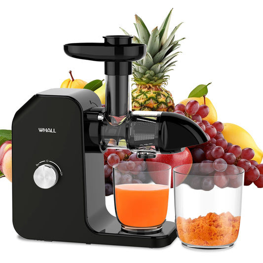 Cold Press Masticating Juicer, 150W, Reverse Function and Removable Parts