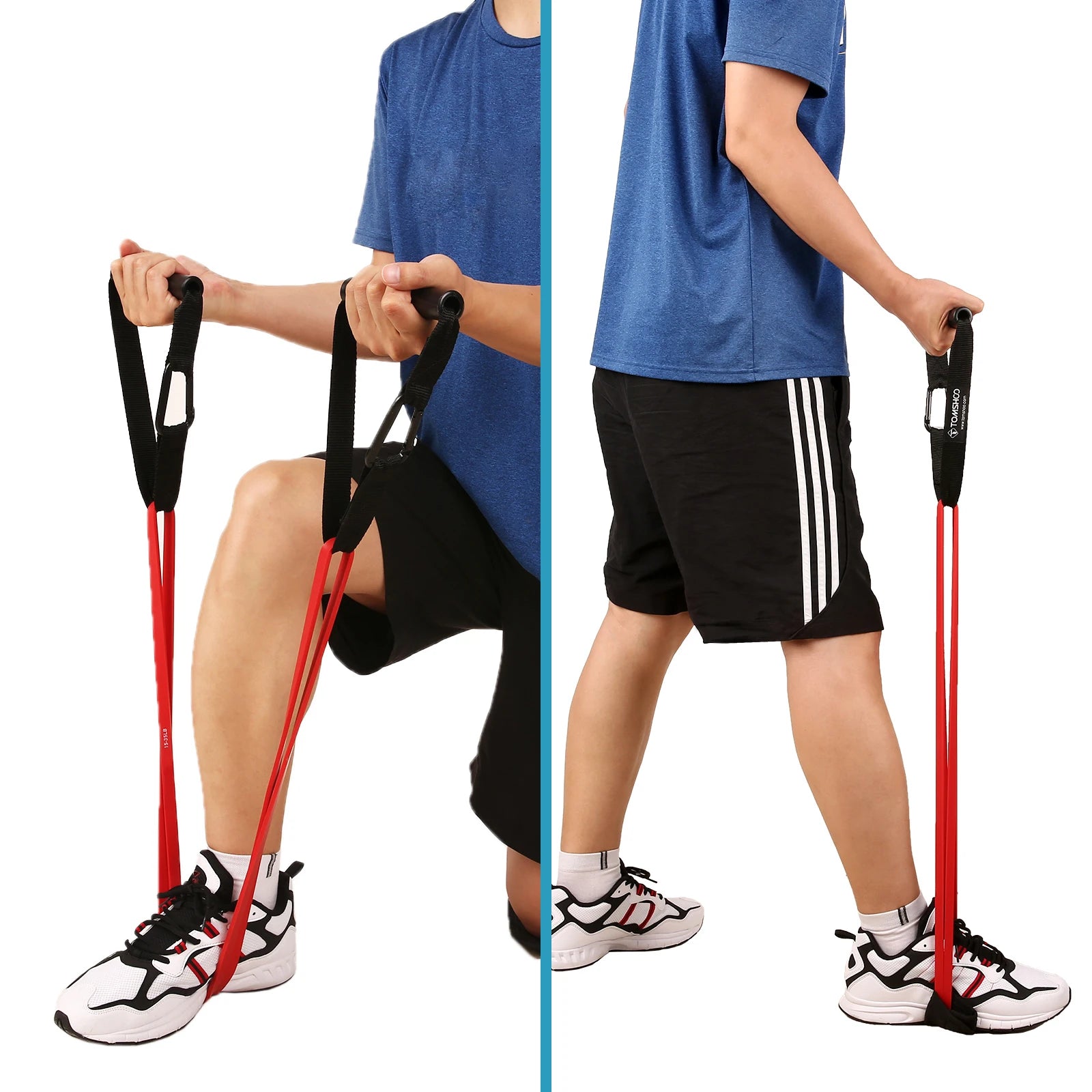 All-In-One Pull Up Resistance Band Set | 5 Levels (5–125 LB) with Handles, Door Anchor & Carry Bag | Full-Body Portable Home Workout Kit