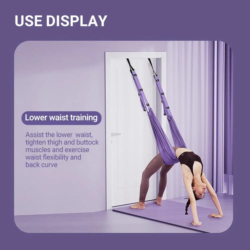 Aerial Yoga Strap | Adjustable Stretching Belt for Splits, Backbends, Inversion & Flexibility Training