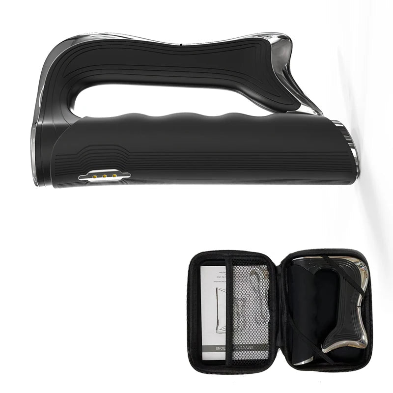 Fascia Massage Tool with Microcurrent and Vibration | Rechargeable Handheld Muscle Massager with 3 Modes