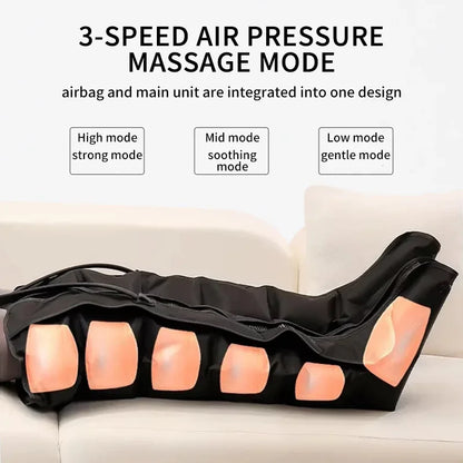 Air Compression Leg Massager Boots | 360° Foot and Calf Wraps with 3 Modes, 3 Intensities & Remote Control
