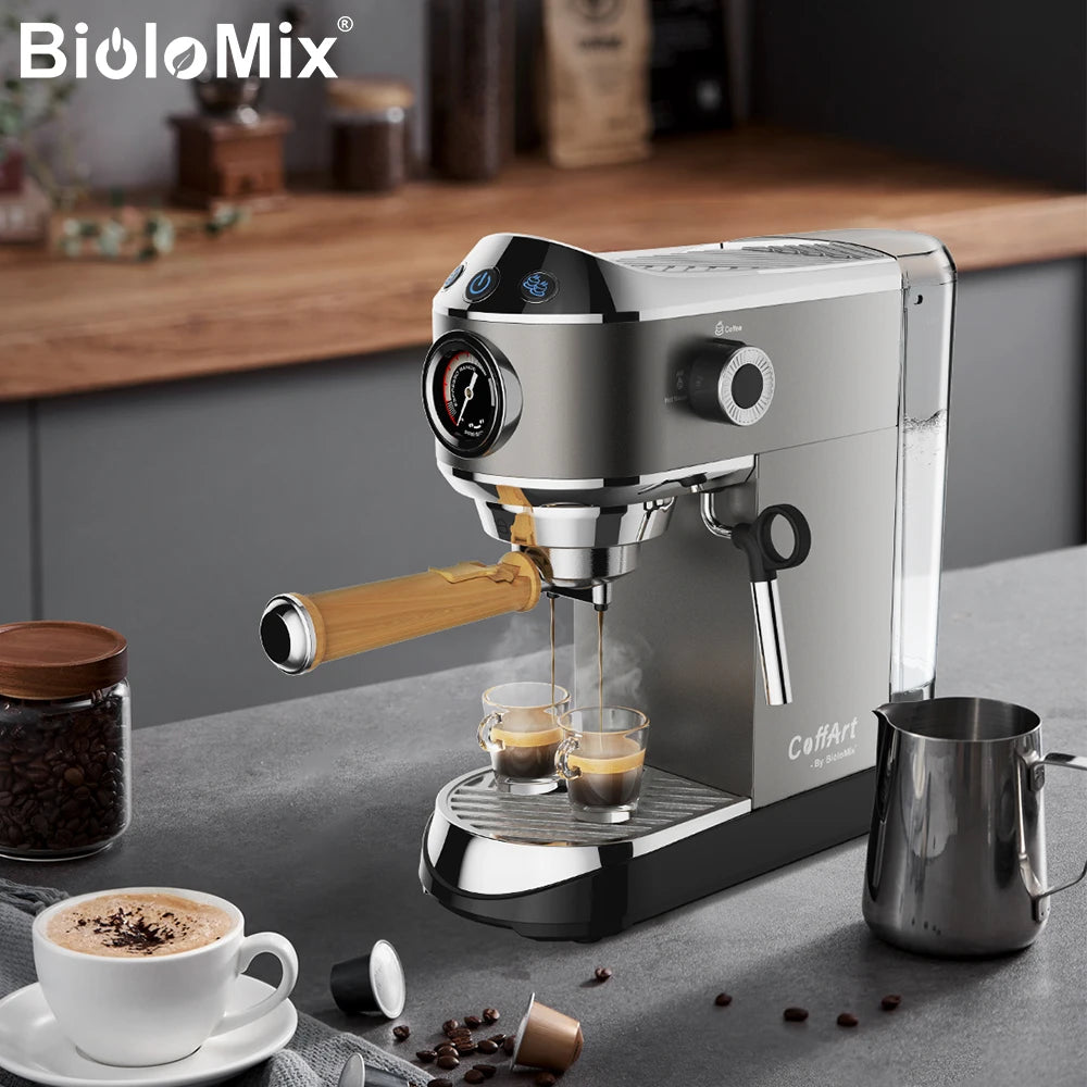 Espresso Machine with Steam Wand and 1.1 L Tank, Optional Separate Grinder