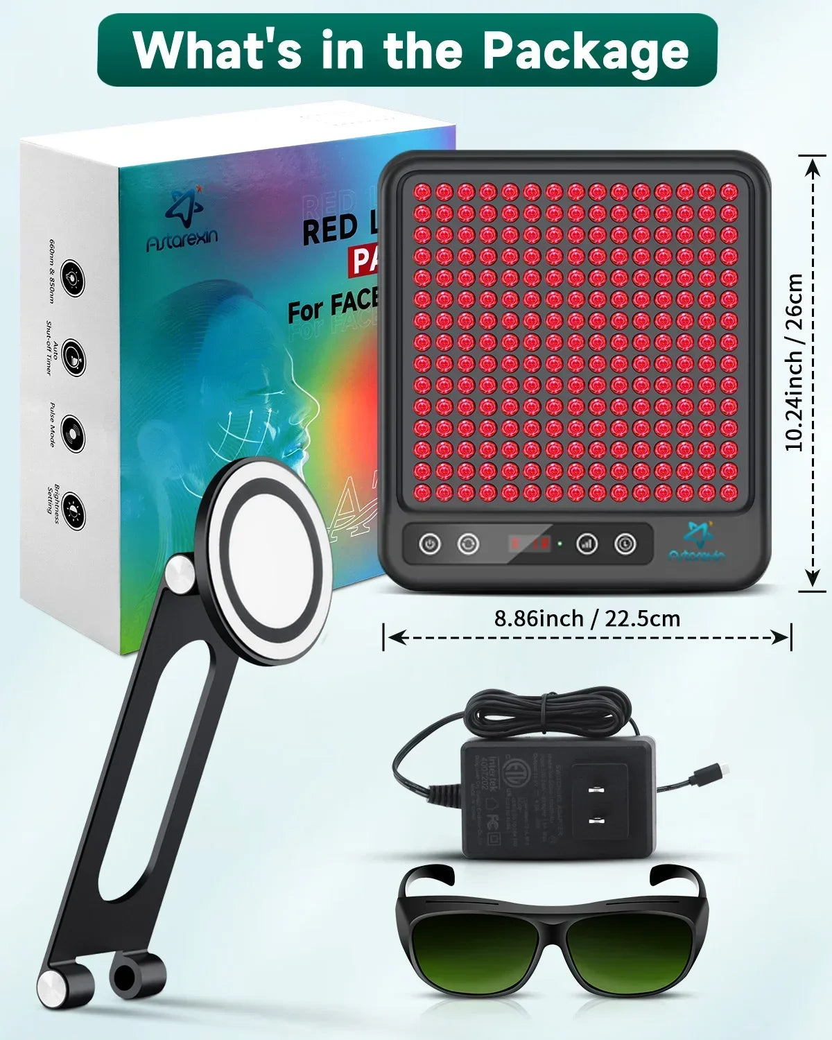 Red Light Therapy Panel | 660nm 850nm Near Infrared Light Therapy Lamp for Face, Body, Skin Care & Wellness
