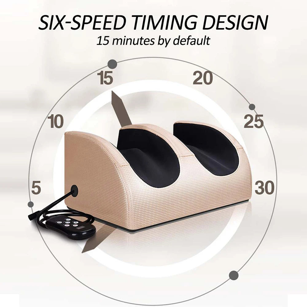 Shiatsu Foot Massager with Heat | 12 Kneading Nodes, 3 Intensities, Dual Rotation & 15-Minute Timer