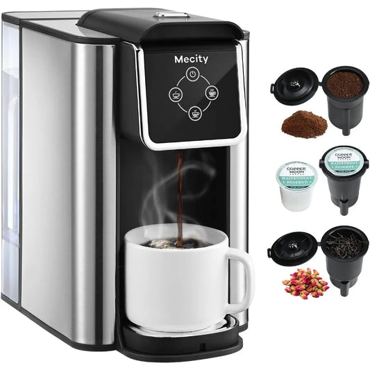 Single-Serve Coffee Maker for Cup-Style Pods, Ground Coffee and Tea, 50 fl oz Tank