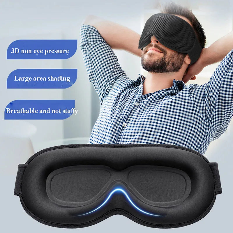 Sleep Headphones Eye Mask | Bluetooth 3D Blackout Sleeping Mask with Wireless Audio, Ultra-Thin Speakers & Adjustable Fit