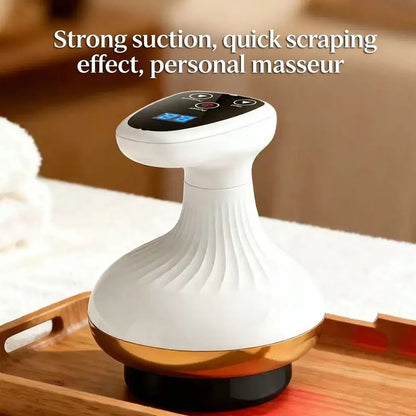 Electric Cupping Massager with Heat | Heated Suction Scraping Massage Device for Muscle Tension Relief